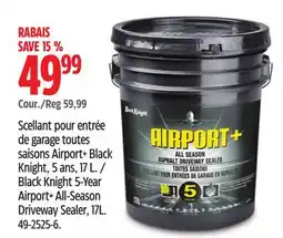 Canadian Tire Black Knight 5-Year Airport+ All-Season Driveway Sealer, 17L offer