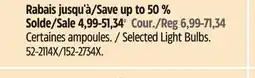 Canadian Tire Selected Light Bulbs offer
