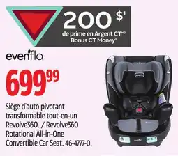 Canadian Tire Evenflo Revolve360 Rotational All-in-One Convertible Car Seat offer