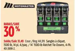 Canadian Tire Motomaster 14´ 1500-lb Ratchet Tie-Downs offer