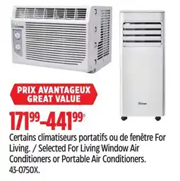 Canadian Tire For Living Selected For Living Window Air Conditioners or Portable Air Conditioners offer