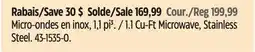 Canadian Tire Vida 1.1 Cu-Ft Microwave offer