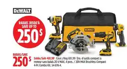 Canadian Tire Dewalt 20V MAX Brushless Compact 4-Pc Combo Kit offer