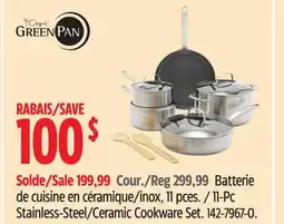 Canadian Tire 11-Pc Stainless-Steel/Ceramic Cookware Set offer