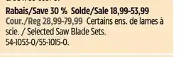 Canadian Tire Mastercraft Selected Saw Blade Sets offer