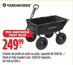 Canadian Tire Yardworks Steel or Poly Garden Cart, 1200-lb Capacity offer