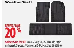 Canadian Tire Weathertech Universal 3-Pc Mat Set offer