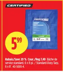 Canadian Tire Certified Standard-Duty Tarp offer
