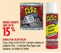 Canadian Tire Selected Flex Tapes and Sealants offer