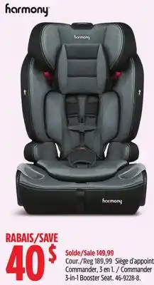 Canadian Tire Harmony Commander 3-in-1 Booster Seat offer