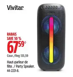 Canadian Tire Vivitar Party Speaker offer