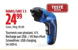 Canadian Tire Mastercraft 4V Non-Pivot Screwdriver offer