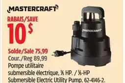 Canadian Tire Mastercraft 1⁄5-HP Submersible Electric Utility Pump offer