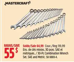 Canadian Tire Mastercraft 30-Pc Combination Wrench Set offer