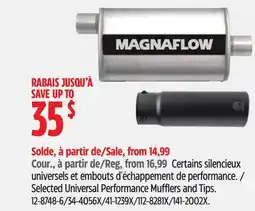Canadian Tire Selected Universal Performance Mufflers and Tips offer