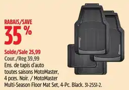 Canadian Tire MotoMaster Multi-Season Floor Mat Set, 4-Pc. Black offer