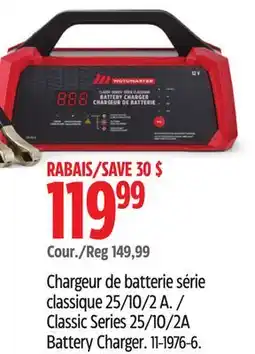 Canadian Tire Motomaster Classic Series 25/10/2A Battery Charger offer
