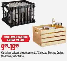 Canadian Tire Selected Storage Crates offer