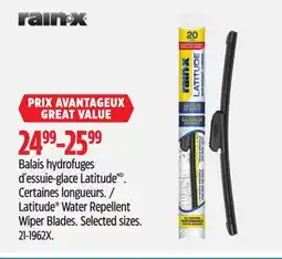 Canadian Tire RAIN-X Latitude Water Repellent Wiper Blades offer