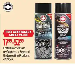 Canadian Tire Rubberized Selected Undercoating Products offer