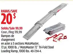 Canadian Tire MotoMaster 72˝ Tri-Fold Steel Loading Ramp offer