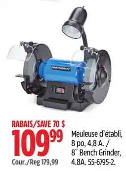 Canadian Tire Mastercraft 8˝ Bench Grinder offer