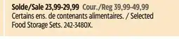 Canadian Tire Starfrit Selected Food Storage Sets offer