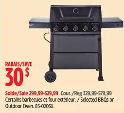 Canadian Tire Selected BBQs or Outdoor Oven offer