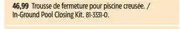 Canadian Tire Aquarius In-Ground Pool Closing Kit offer