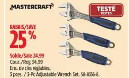 Canadian Tire Mastercraft 3-Pc Adjustable Wrench Set offer