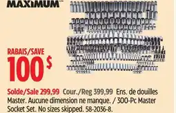 Canadian Tire MAXIMUM 300-Pc Master Socket Set offer