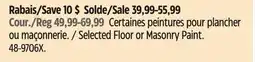 Canadian Tire Armor Coat Selected Floor or Masonry Paint offer