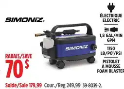 Canadian Tire SIMONIZ ELECTRIC 1,8 GAL/MIN 1750 LB/PO2/PSI FOAM BLASTER offer