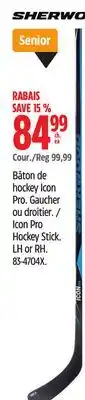 Canadian Tire Sherwood Icon Pro Hockey Stick offer