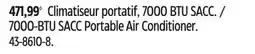 Canadian Tire NOMA 7000-BTU SACC Portable Air Conditioner offer
