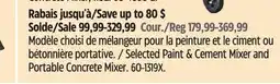 Canadian Tire Certified Selected Paint & Cement Mortar Mixer and portable Concrete Mixer offer
