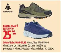Canadian Tire Woods Hikers. Selected styles and sizes offer