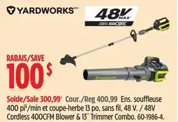 Canadian Tire Yardworks 48 V Cordless Leaf Blower & Trimmer Combo offer