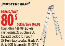 Canadian Tire Mastercraft 25´ Multi-task Ladder offer