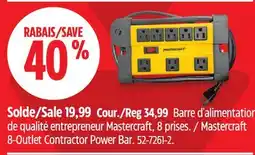 Canadian Tire Mastercraft 8-Outlet Contractor Power Bar offer