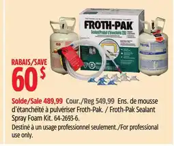 Canadian Tire Froth-Pak Sealant Spray Foam Kit offer