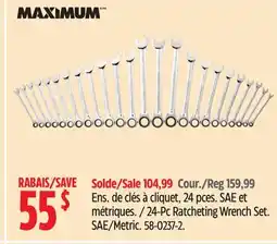 Canadian Tire MAXIMUM 24-Pc Ratcheting Wrench Set offer