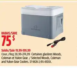 Canadian Tire Selected Woods, Coleman and Yukon Gear Coolers offer