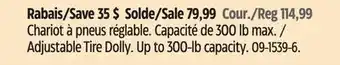 Canadian Tire Adjustable Tire Dolly offer
