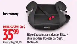 Canadian Tire Harmony Elite Backless Booster Car Seat offer