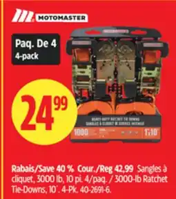 Canadian Tire Motomaster 3000-lb Ratchet Tie-Downs offer