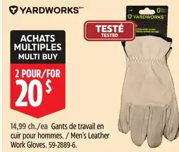 Canadian Tire Yardworks Men's Leather Work Gloves offer