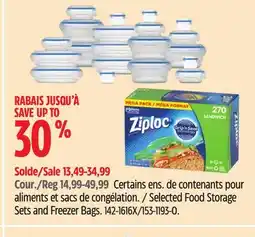 Canadian Tire Selected Food Storage Sets and Freezer Bags offer