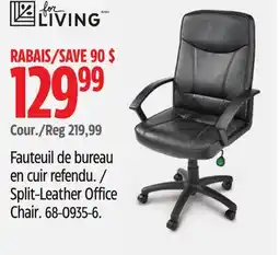 Canadian Tire For Living Split-Leather Office Chair offer