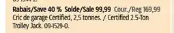 Canadian Tire Motomaster Certified 2.5-Ton Trolley Jack offer